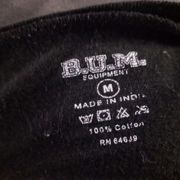 B.U.M. Equipment Black Cotton T-Shirt - Picture 3 of 3